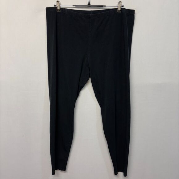 Eileen Fisher Women Pull On Ankle Leggings Size 1X Black Stretch C047 -2 - Picture 1 of 16